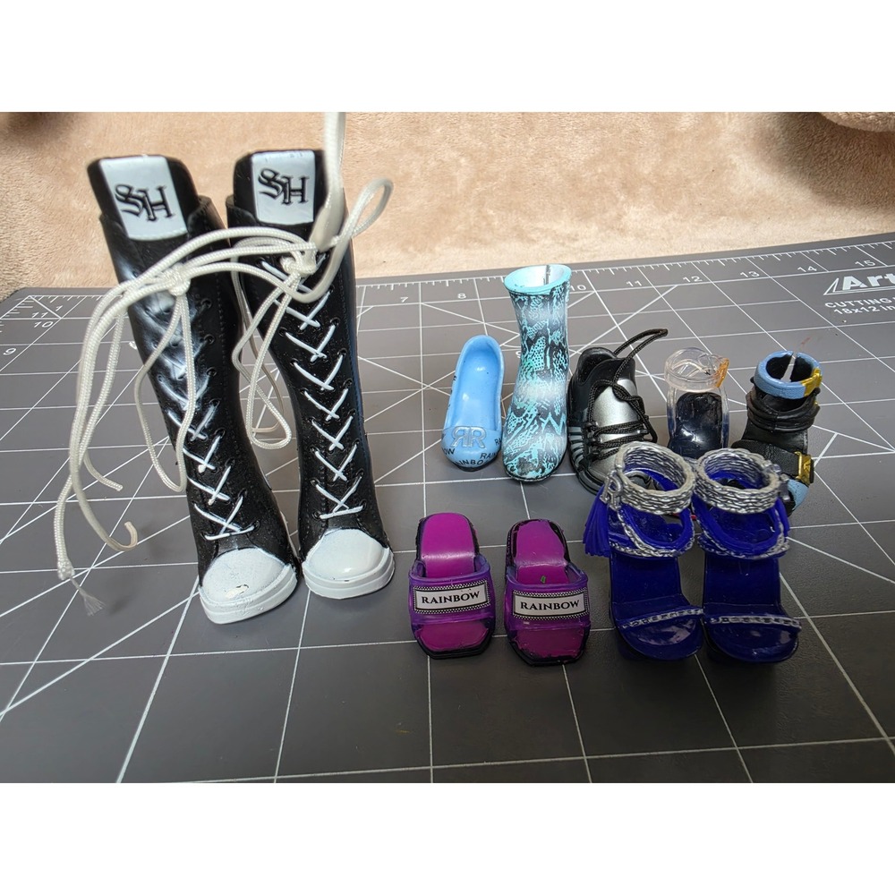 Rainbow High Shadow High Doll Shoe Lot Replacement Boots Heels Slides MGA